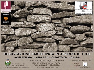Degustazione partecipata in assenza di luce: il vino con l'olfatto e con il gusto