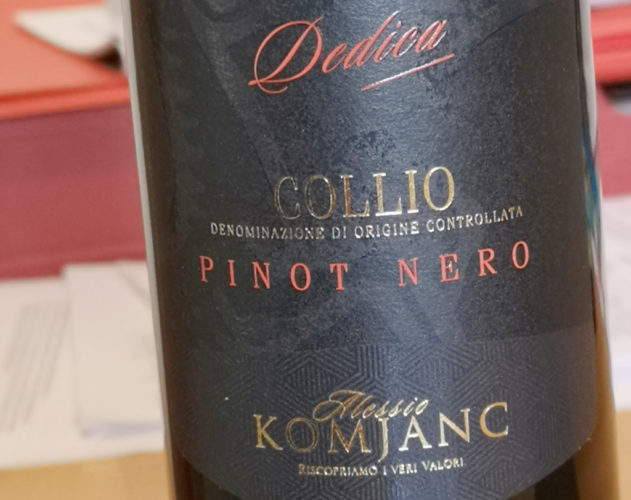 Collio: Pinot Nero di Komjanc, nuova etichetta “Dedica”